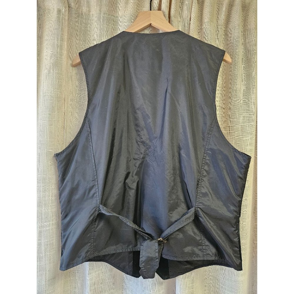 Vintage Wilsons The Leather Experts black soft leather vest, men's L - Picture 5 of 8